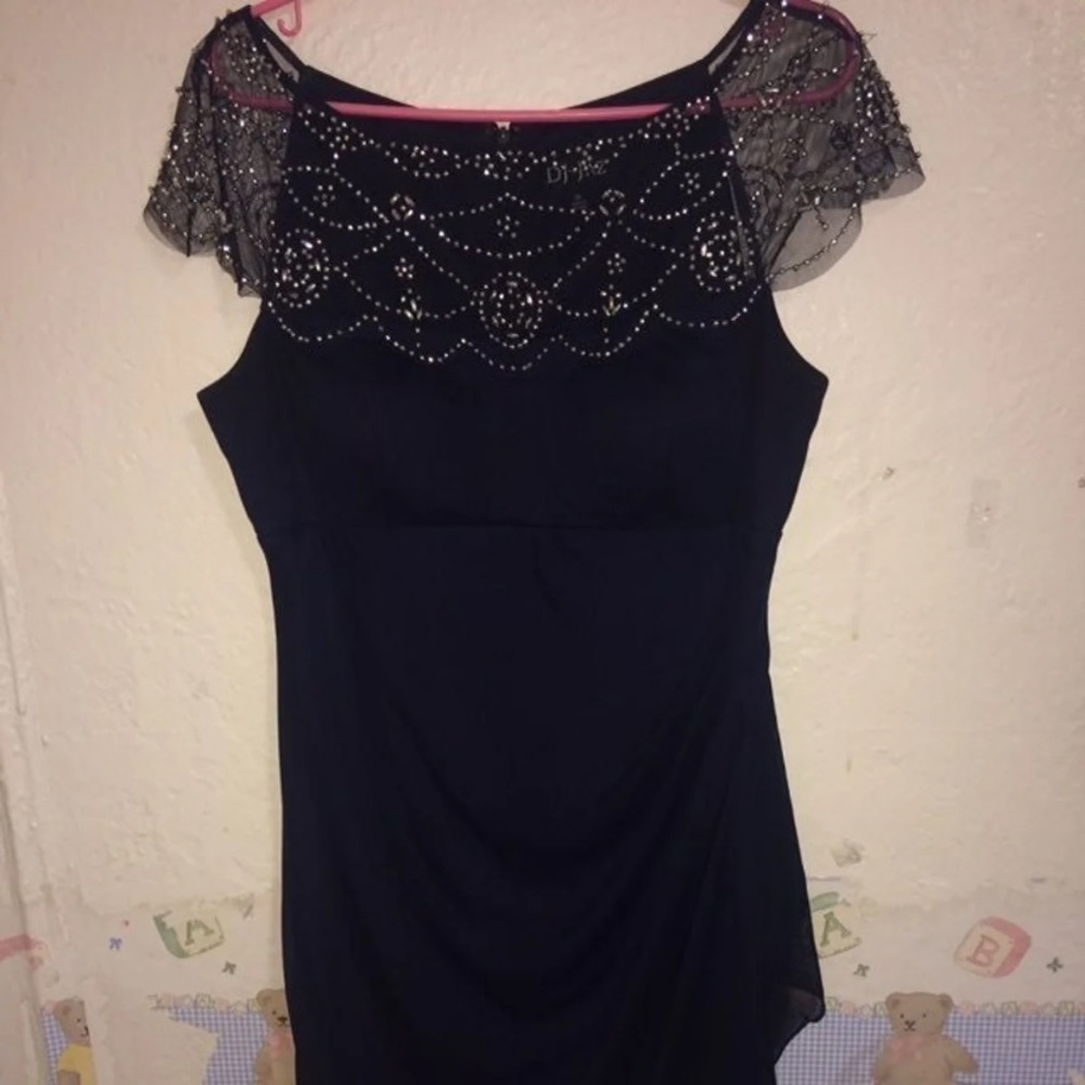 Navy Sequined formal dress